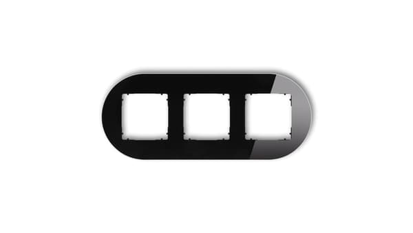 ICON Universalramme tredobbelt straddle - glaseffekt (ramme: sort bund: sort) 12-12-IRSO-3