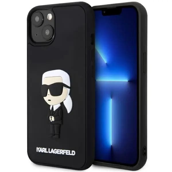 Karl Lagerfeld KLHCP14M3DRKINK iPhone 14 Plus 6,7\" musta/musta Hardcase Rubber Ikonik 3D