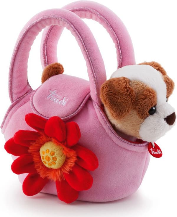 Trudi Doggy i lyserød blomstertaske (29728)