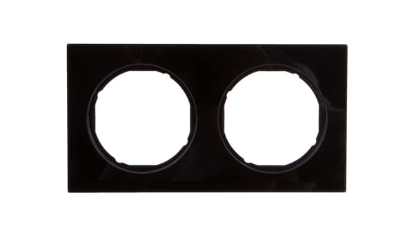 Berker R.3 Dobbelt glasramme, sort (10122216)