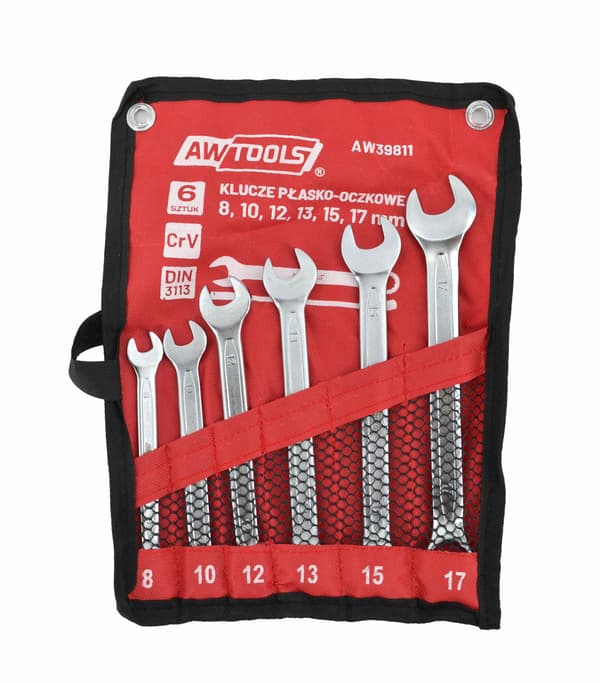 AW FLAT RING WRENCH SET 6st/8mm-17-mm