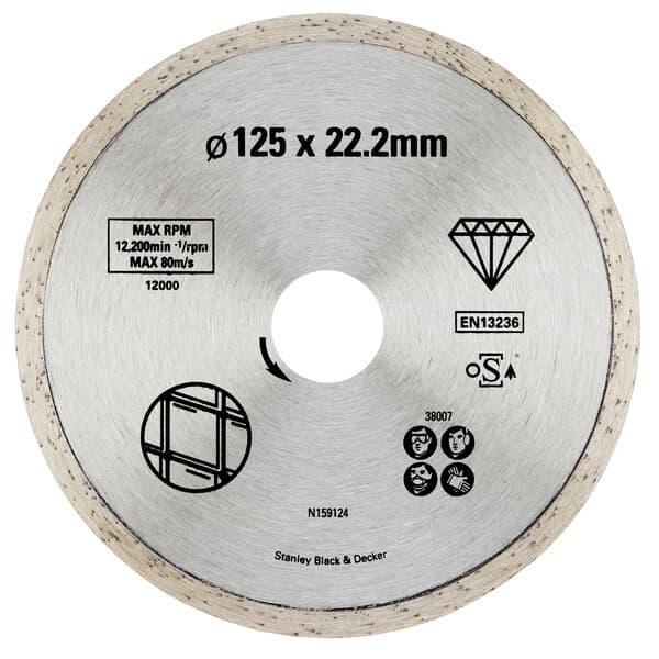 Stanley Diamantklinga 125 mm för keramiska plattor - STA38007