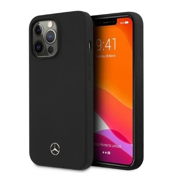 Mercedes MEHMP13LSILBK cover til iPhone 13 Pro / 13 6.1\" sort/sort hardcase Silikone Magsafe