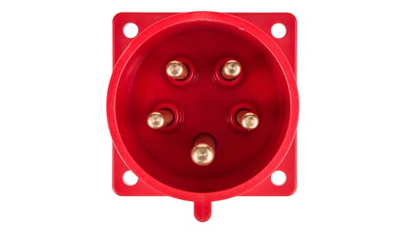 Laitepistotulppa 32A 5P 400V punainen IP44 625-6