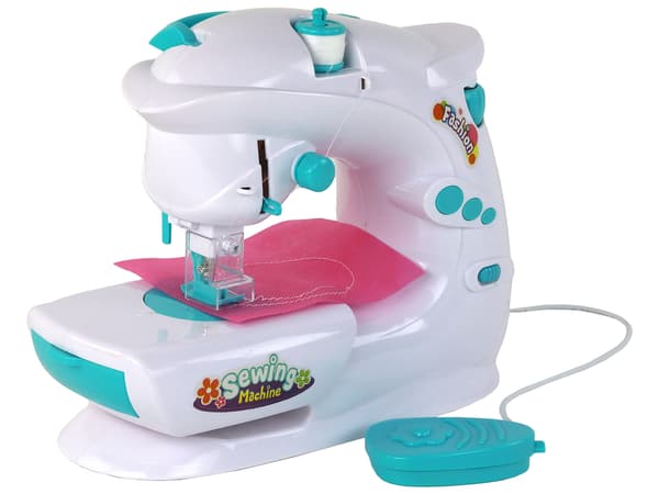 Babyleksak symaskin som en riktig vit batteridriven (17373)