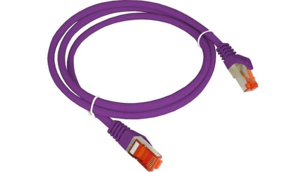 Patchkabel ALANTEC Cat.6A S/FTP lilla 1m LSOH