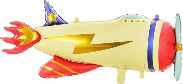 PartyDeco Folieballon Flyvemaskine, 91x39cm one size