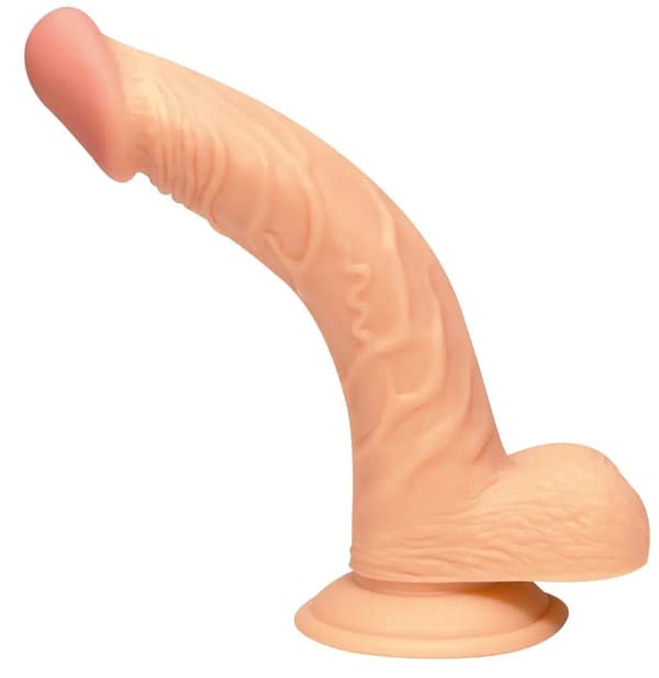 Hudfärgade dildos med sugkopp 19 cm