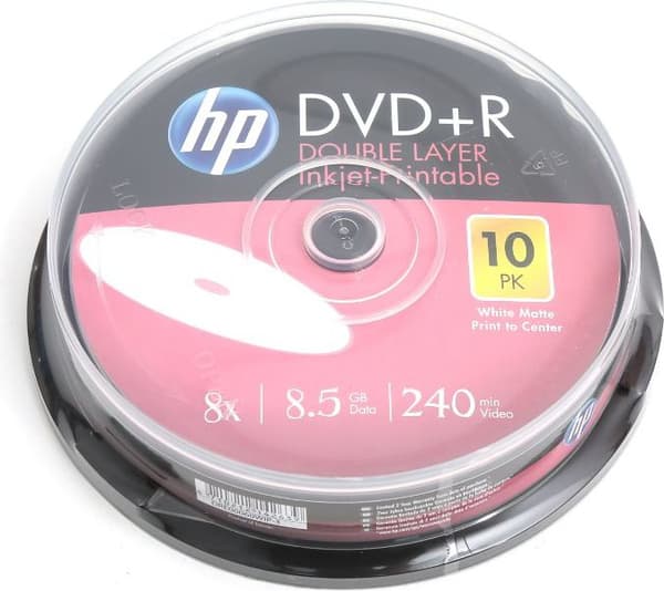 HP DVD+R DL 8.5GB 8x 10 stk (HPDDP10+)