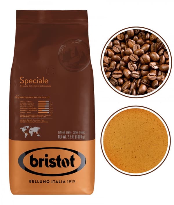 Bristot Speciale svart intensivt malet kaffe 1kg
