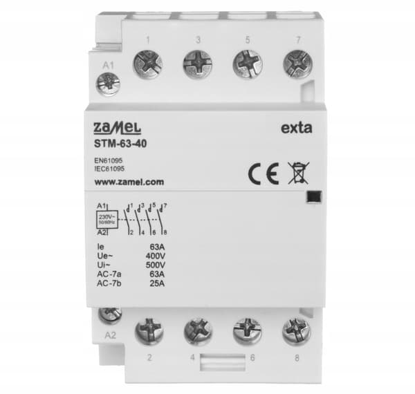 Installationsmodulær kontaktor 63A 4 Z 230V AC STM-63-40 EXT10000299