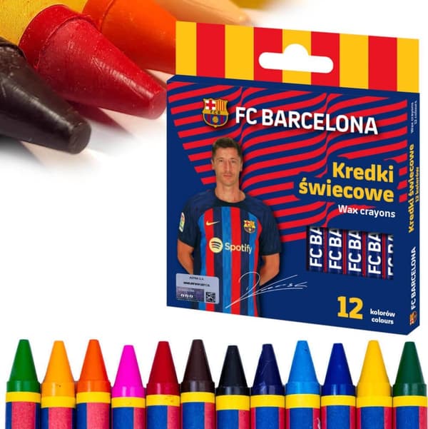 FC Barcelona runde farveblyanter 12 farver