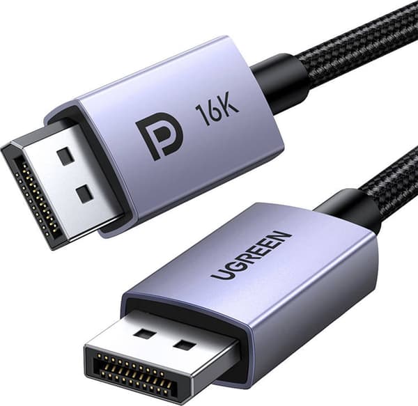 Ugreen DP118 DisplayPort 2.1-kabel 2 m – grå