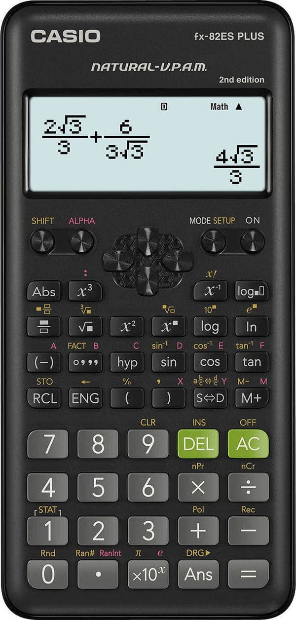 Laskin Casio musta (FX-82ESPLUS-2-SETD)