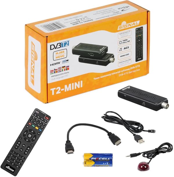 Viritin Signaali T2-Mini DVB-T2 HEVC USB 5V