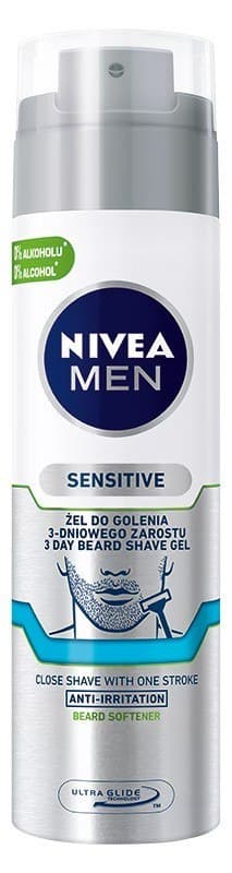 Nivea NIVEA MEN Sensitive Gel til barbering af 3-dages skæg 200ml