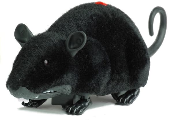 Iso RC-hiirilelu pyörillä, musta - Tee kepponen