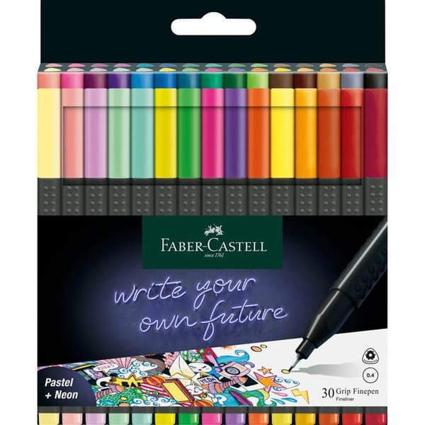 Grip fineliner 30 farver FABER CASTELL