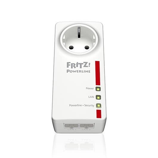 PLC-adapter Fritz! 1220E LAN 1200 Mbps Hvid