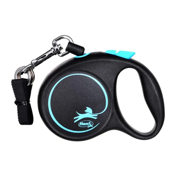 Hundkoppel Flexi BLACK DESIGN 5 m Blå XS storlek