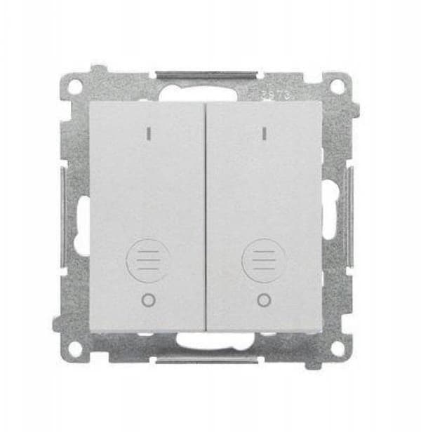 Simon 55 Triple koblingsafbryder (modul) 10 AX, 250 V~, hurtigforbindelse Aluminium mat TW31.01/143