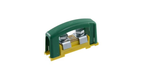 Suojapuristin 2x35mm2 keltavihreä kiskosuojalla TH35 E.4121P