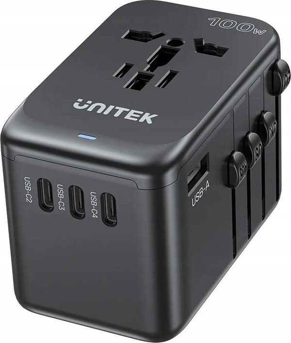 Unitek Rejseoplader EU/US/UK/AUS PD 100W