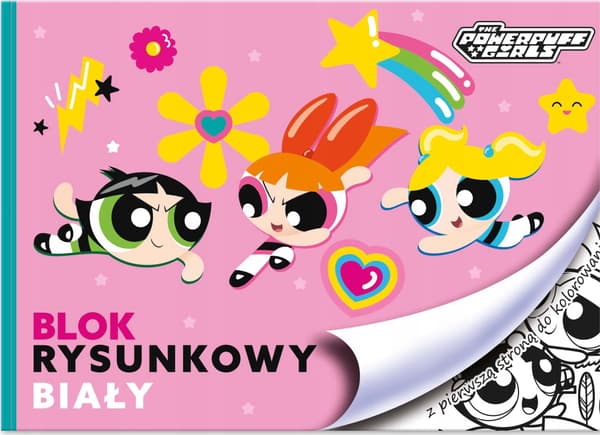 Tegneblok hvid A4/20K Powerpuff Piger mix