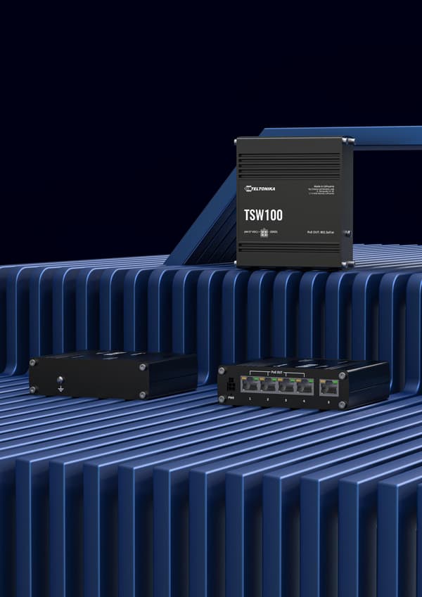 Teltonika Networks TSW100 (EU) PoE+ switch x5 ethernetportar