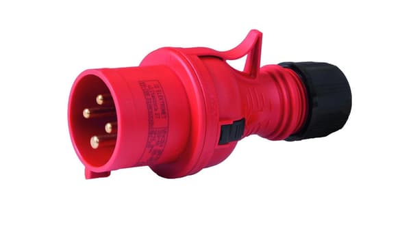 Bärbar stickpropp 32A 4P 400V röd TWIST WPP TYP B 32/4 IP44 922086