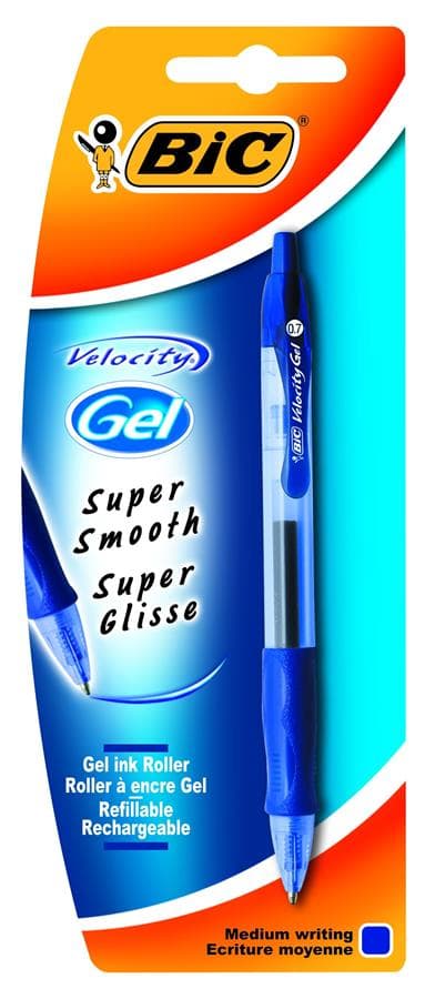 Velocity Gel Yellow Pen - blå (12st) BIC