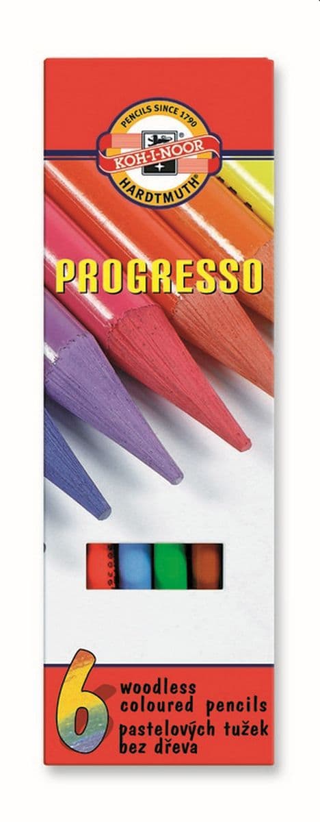 Progresso farveblyanter 6 farver