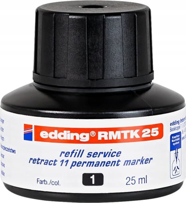 Edding blæk til genopfyldning af permanente markere EDDING retract 11 e-RMTK 25, sort