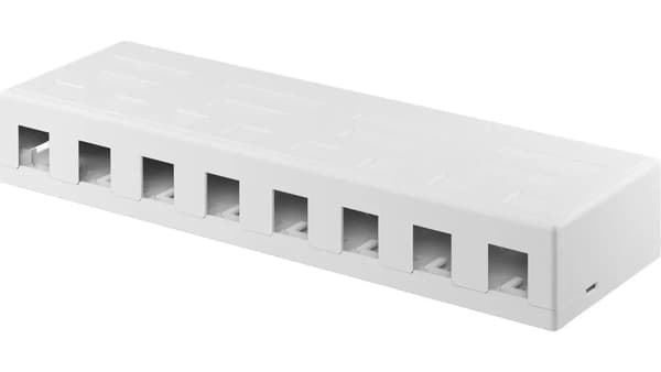 Goobay Tom Keystone-kasse 8-port, muliggør installation med snap-in-metode (79426)