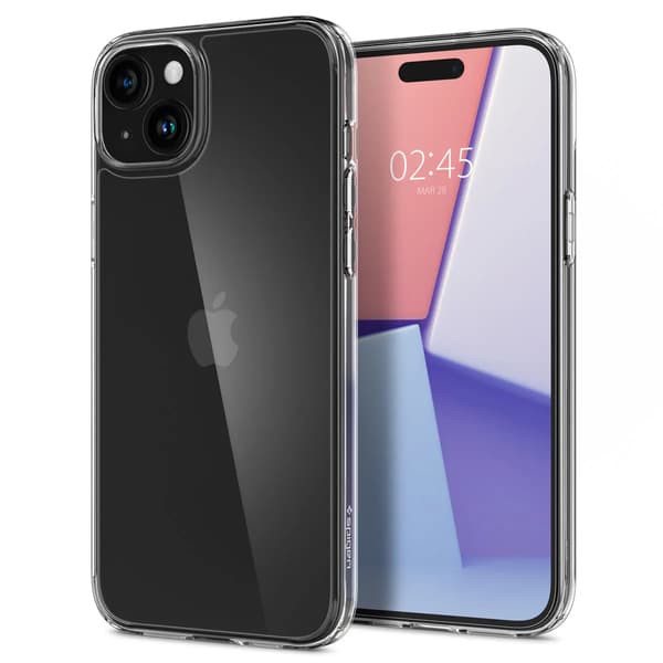 Spigen Airskin Hybrid -kotelo iPhone 15 Plus -puhelimelle – läpinäkyvä