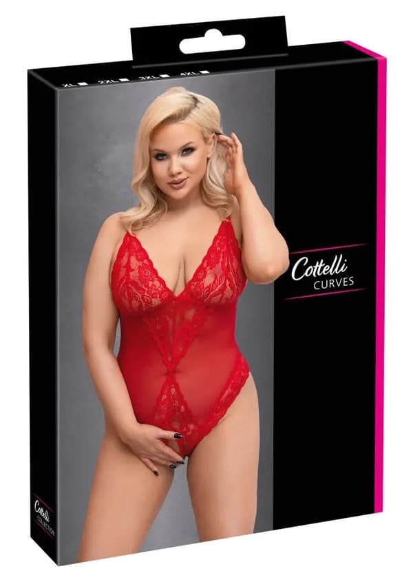 Grenlös Bodysuit röd 2XL