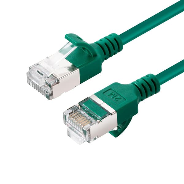 MicroConnect CAT6A U-FTP Slim, LSZH, 1,5m Netværkskabel, Grøn
