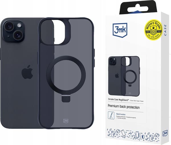3MK Smoke Case iPhone 15 Plus Magsafe & Stand