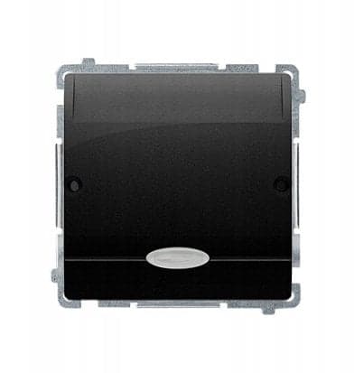Simon Basic Hotel -liitin, yksi LED-valo, Imax 10 (2) A musta BMWH1.02/49