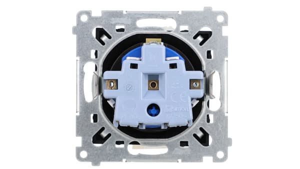Kontakt-Simon Simon 54 DATA stikkontakt med strømnøgle (modul) 16A 250V skrueterminaler mat sort DGD1.01/49