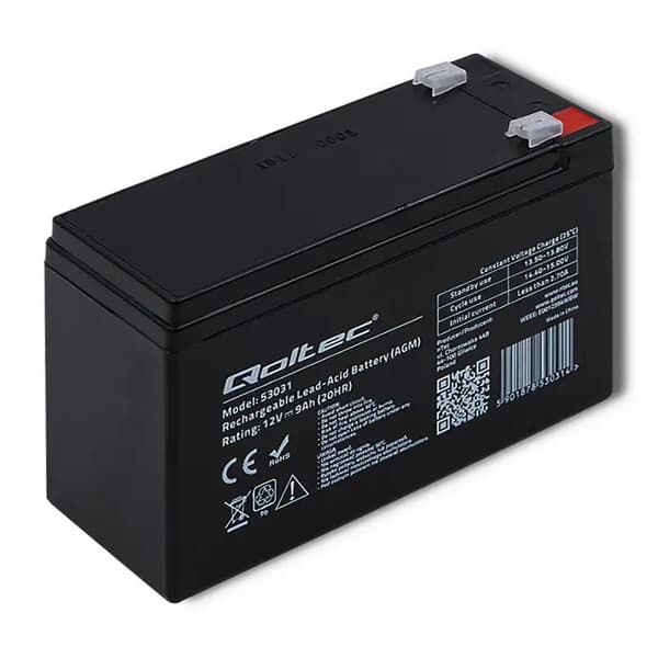 Qoltec AGM battery - UPS-batteri - Bly