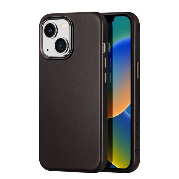 Dux Ducis Naples etui til iPhone 14 Plus lædercover (MagSafe-kompatibel) Mørkebrun