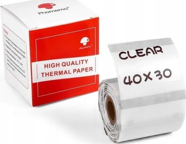 Phomemo-tarrapaperitarrat 40x30mm läpinäkyvät Phomemo M110 M120 M200 M220 M221/XP-TT4030-230