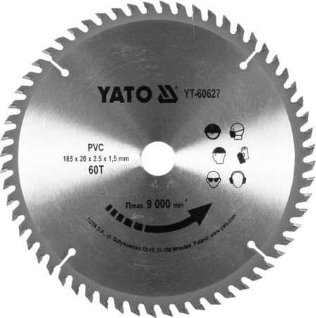 PVC SKÆRESKIVE 185/60T 20MM