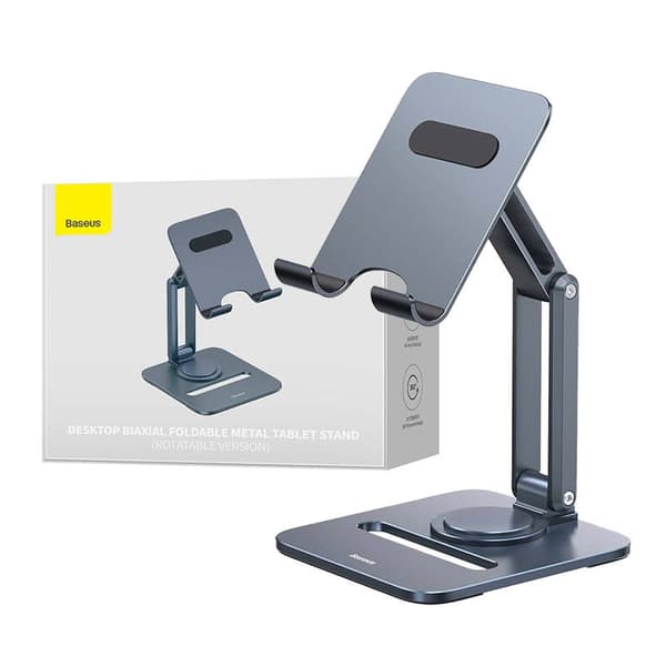 Bordplade Biaxial Foldbar Metalstander Baseus (til tablets) Space Grey