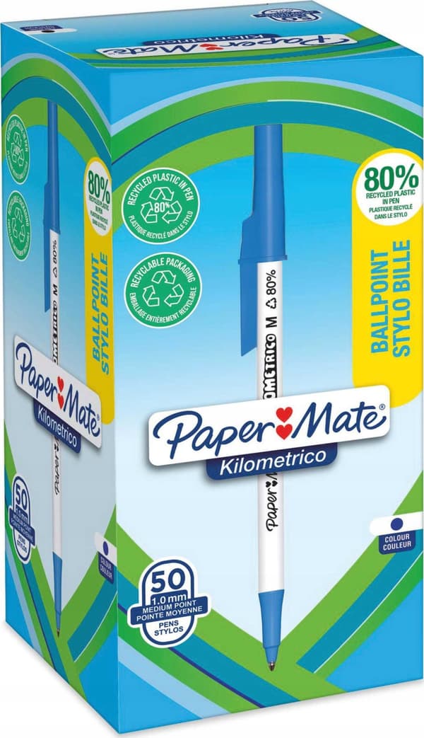 Kuglepen Kilometrico 1,0 mm blå (50 stk)