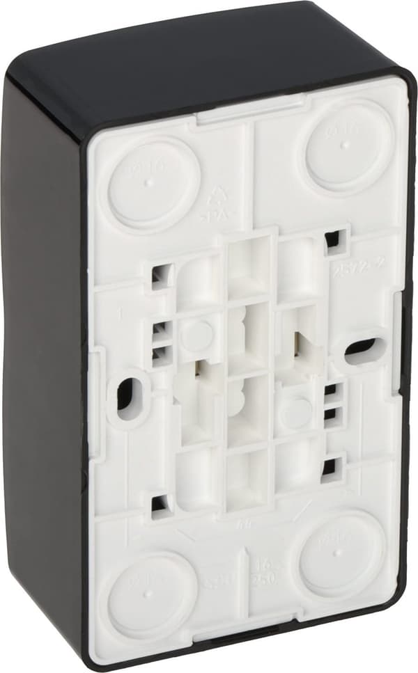 STIKKONTAKT 2-KR.2X2P+MED N/T IP20 SORT BERG