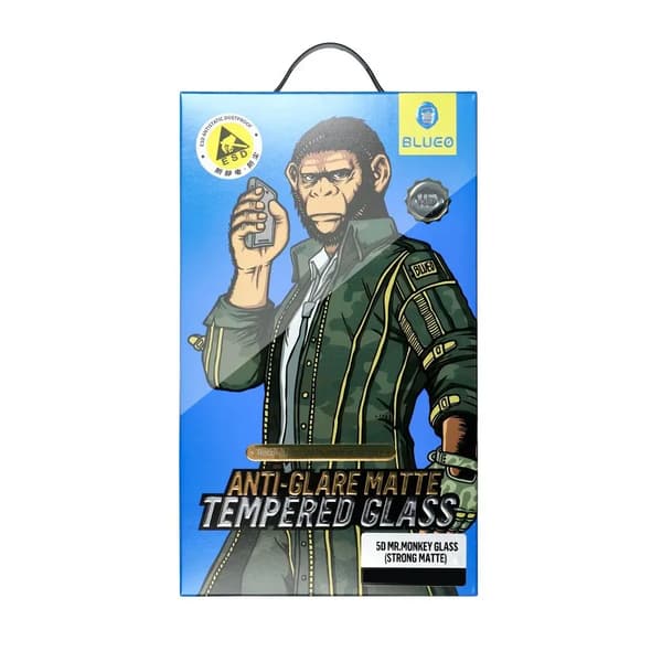 5D karkaistu lasi Mr. Monkey Glass - Apple iPhone 14 Pro musta (Strong Matte)
