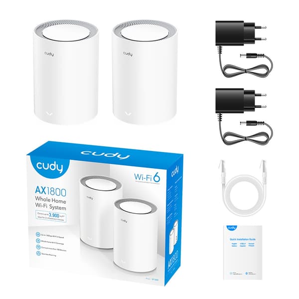 M3000_W (2 kpl) Wi-Fi Mesh AX3000 2.5GE
