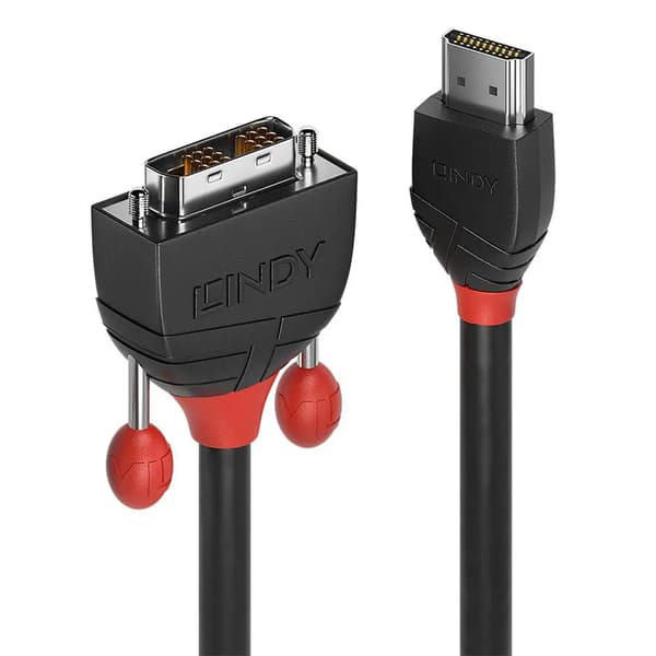 HDMI - DVI kaapeli LINDY 36271 Musta 1 m